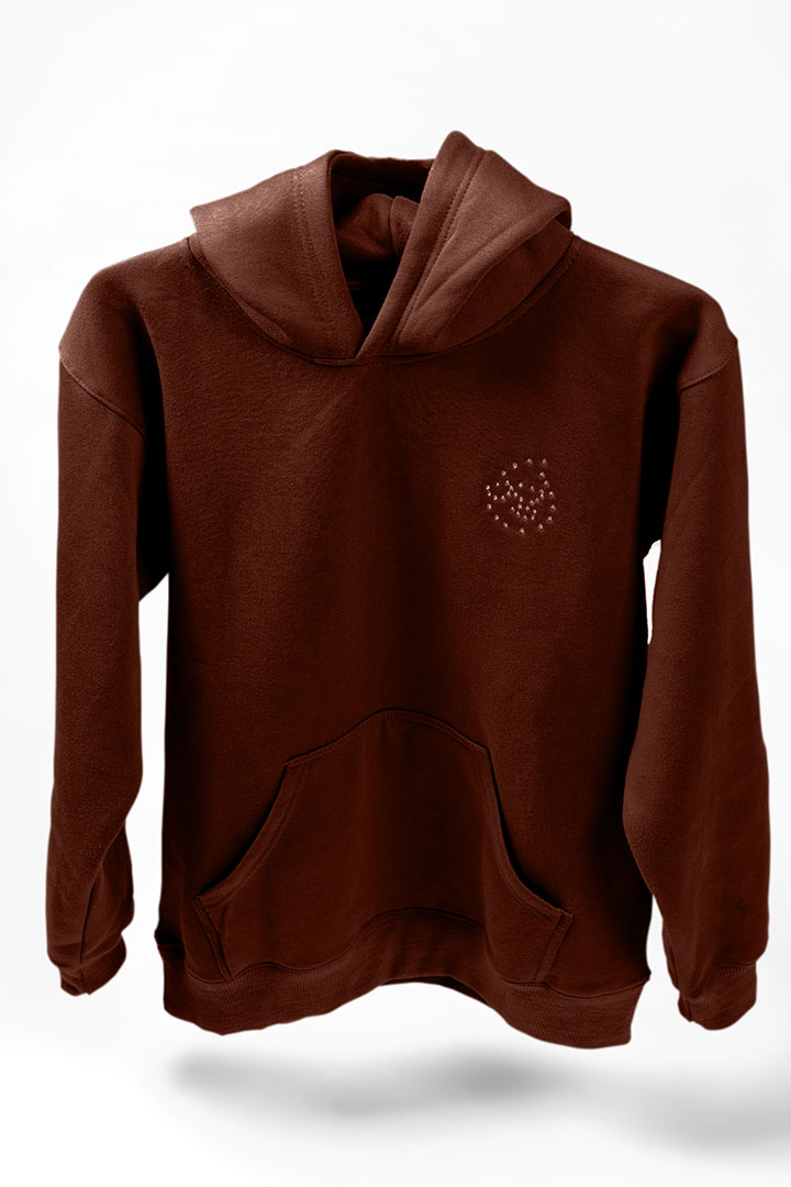 Picture of OG Drip Hood Hoodie-Brown