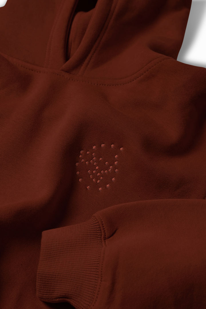 Picture of OG Drip Hood Hoodie-Brown