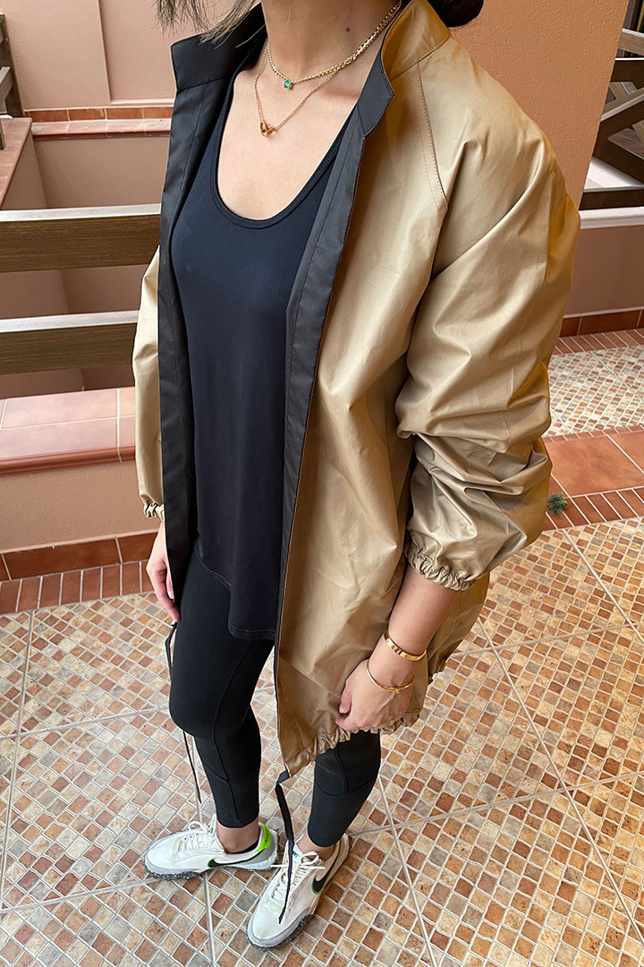 Picture of The Double Jacket-Black/Beige