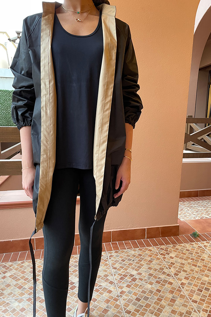 Picture of The Double Jacket-Black/Beige