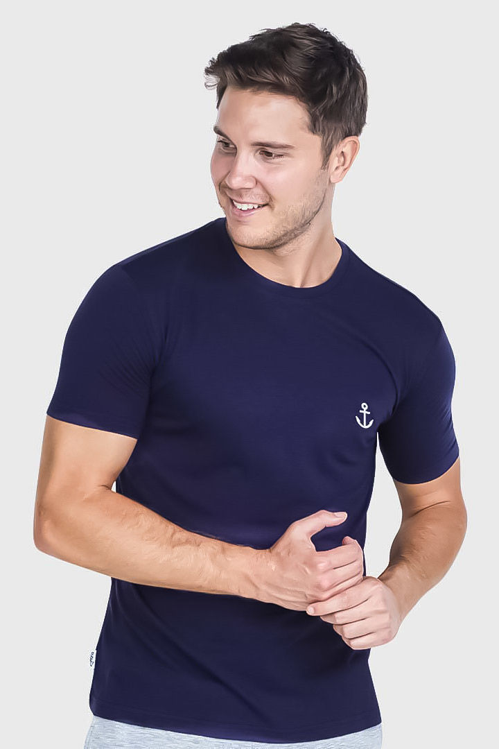Picture of Anchor Bamboo T-Shirt-Navy