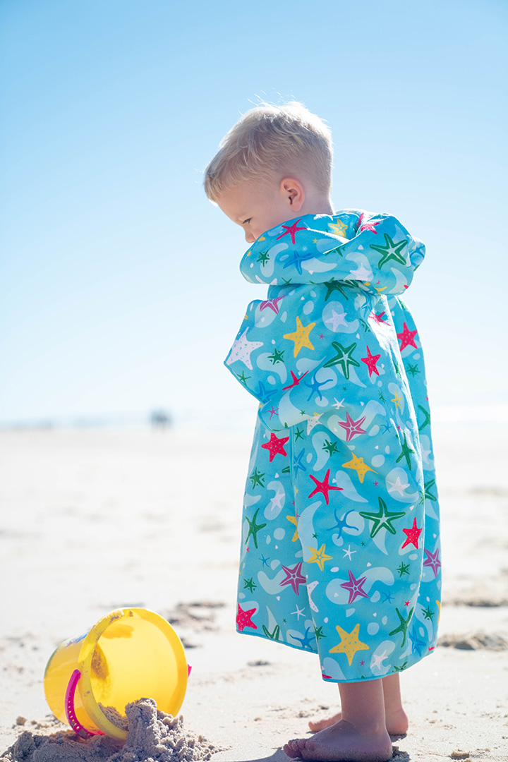Picture of Kids Beach Towel Colored Stars-large