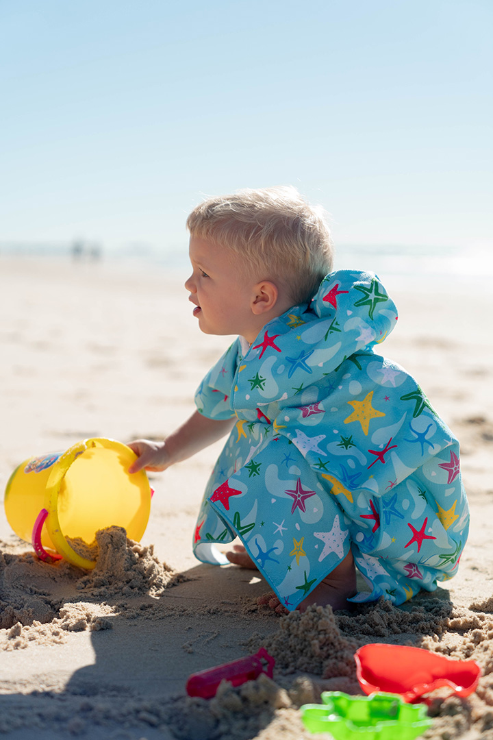 Picture of Kids Beach Towel Colored Stars-Small