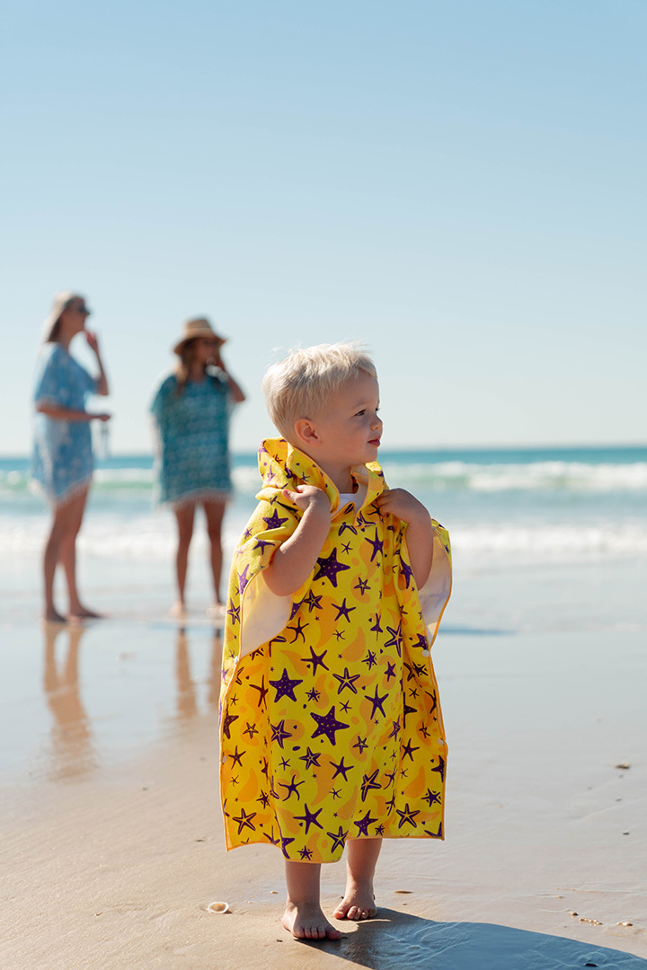 Picture of Kids Beach Towel Yellow Stars-Large