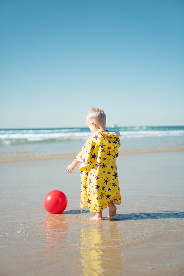 Picture of Kids Beach Towel Yellow Stars-Large