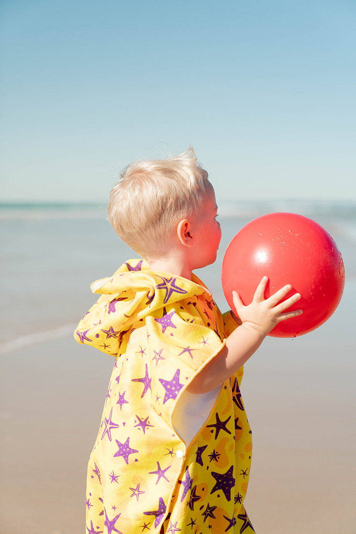 Picture of Kids Beach Towel Yellow Stars-Large