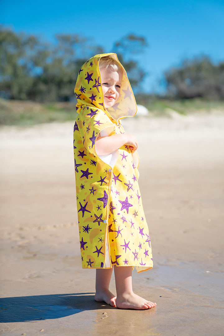 Picture of Kids Beach Towel Yellow Stars-Small