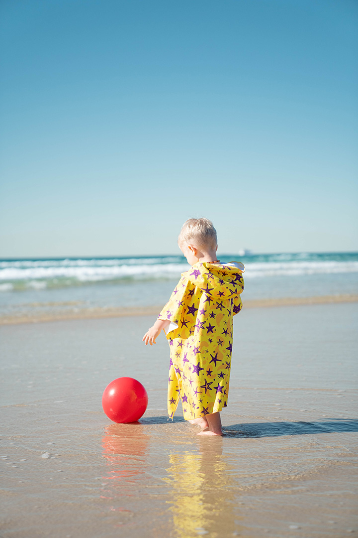 Picture of Kids Beach Towel Yellow Stars-Small