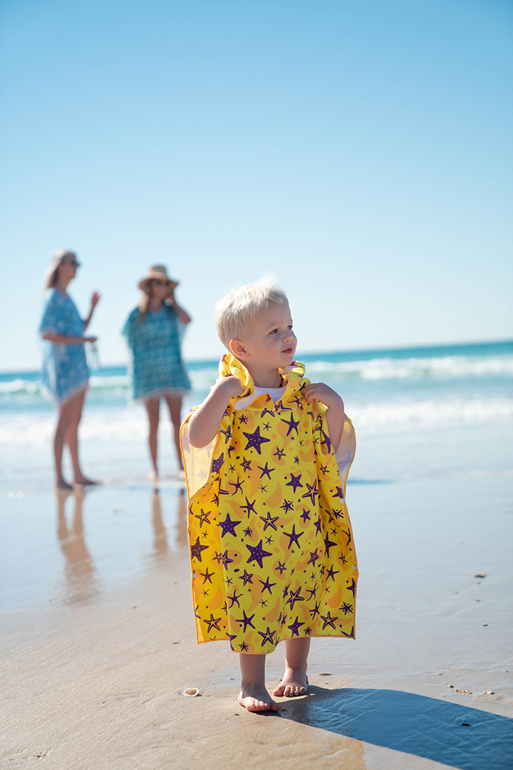 Picture of Kids Beach Towel Yellow Stars-Small