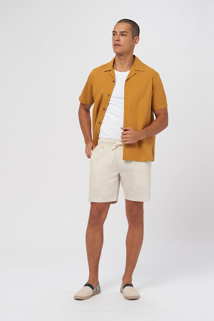 Picture of Linen Easy Shorts-Sandy Beige