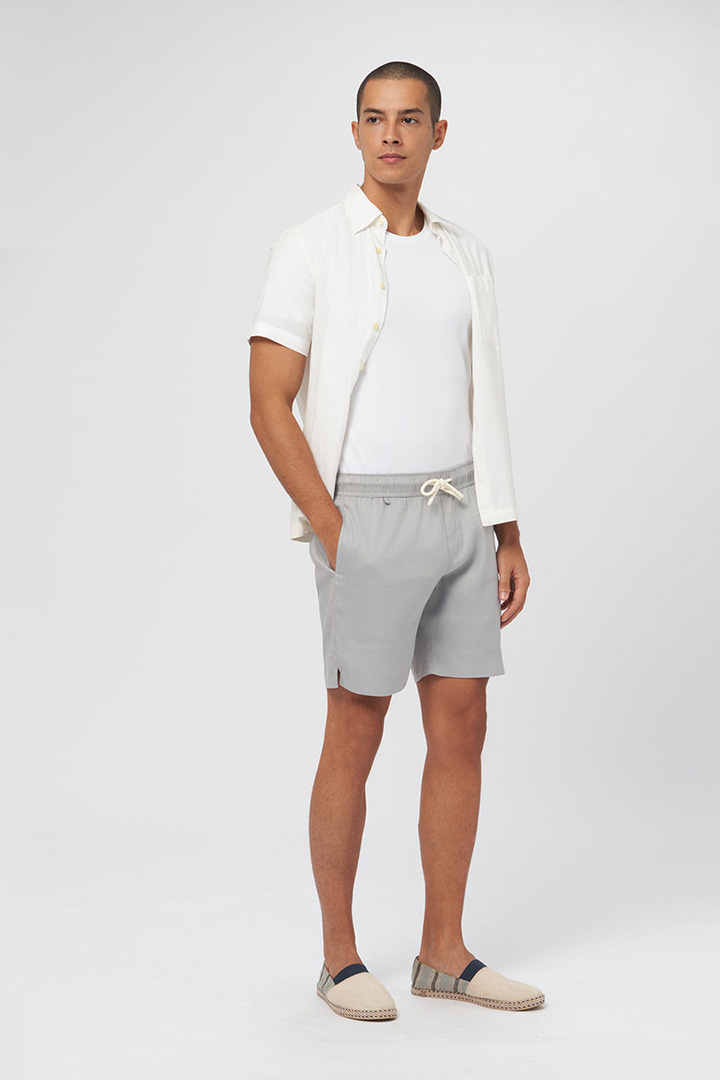 Picture of Linen Easy Shorts-Ash Grey