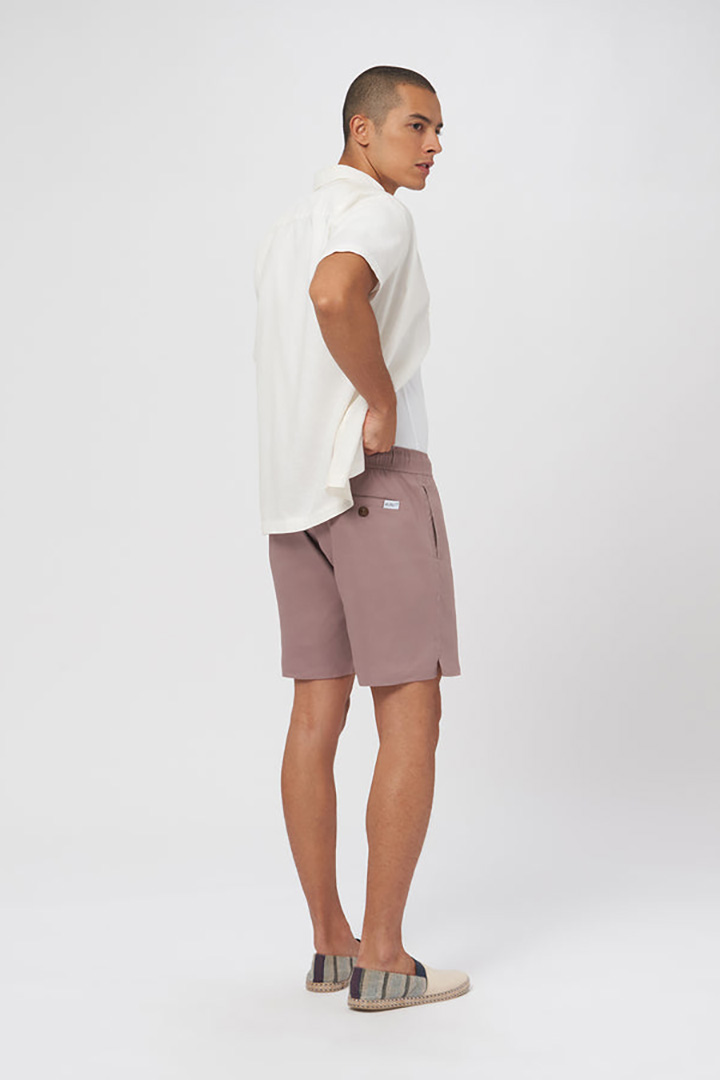 Picture of Linen Easy Shorts-Mauve Pink