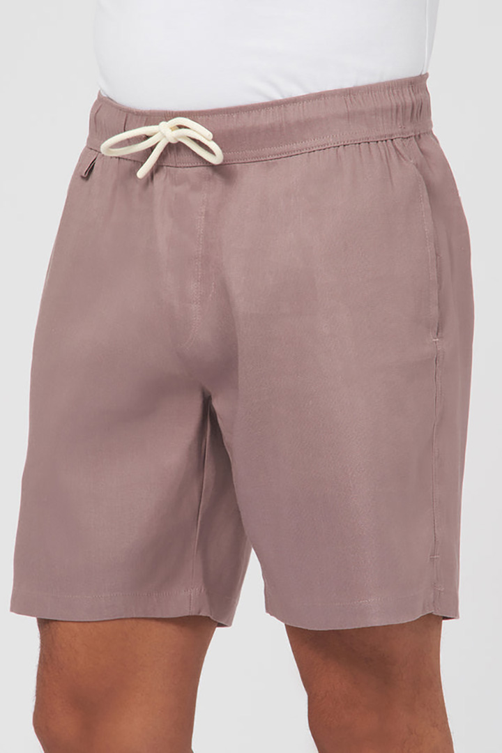 Picture of Linen Easy Shorts-Mauve Pink