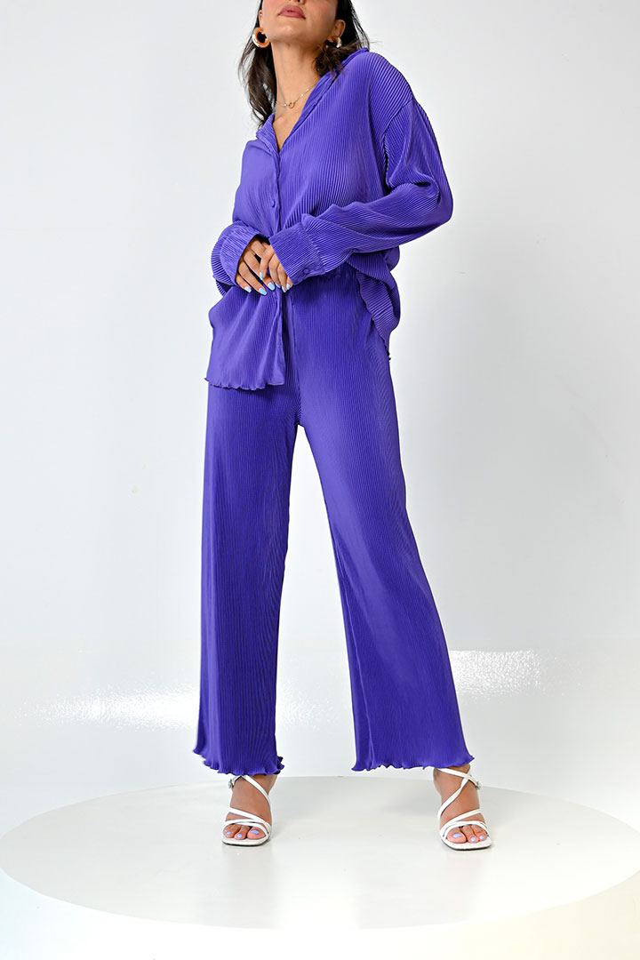 Picture of Summer Pleated Set-1 Purple