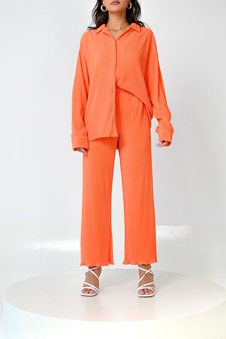 Picture of Summer Pleated Set-1 Orange