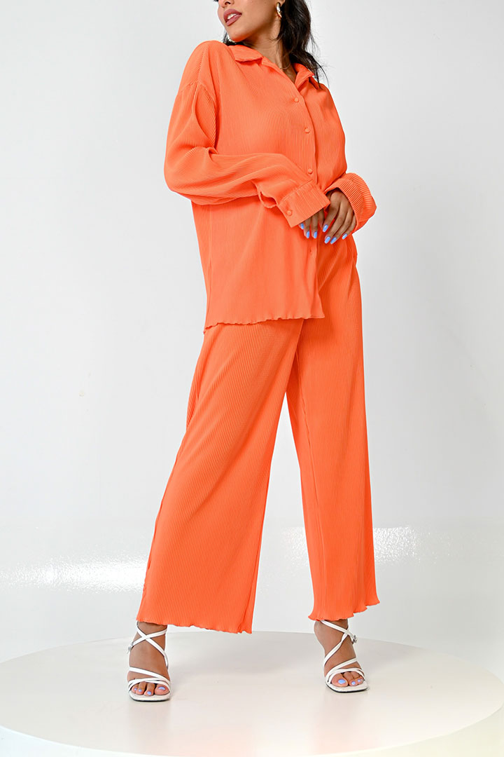 Picture of Summer Pleated Set-1 Orange