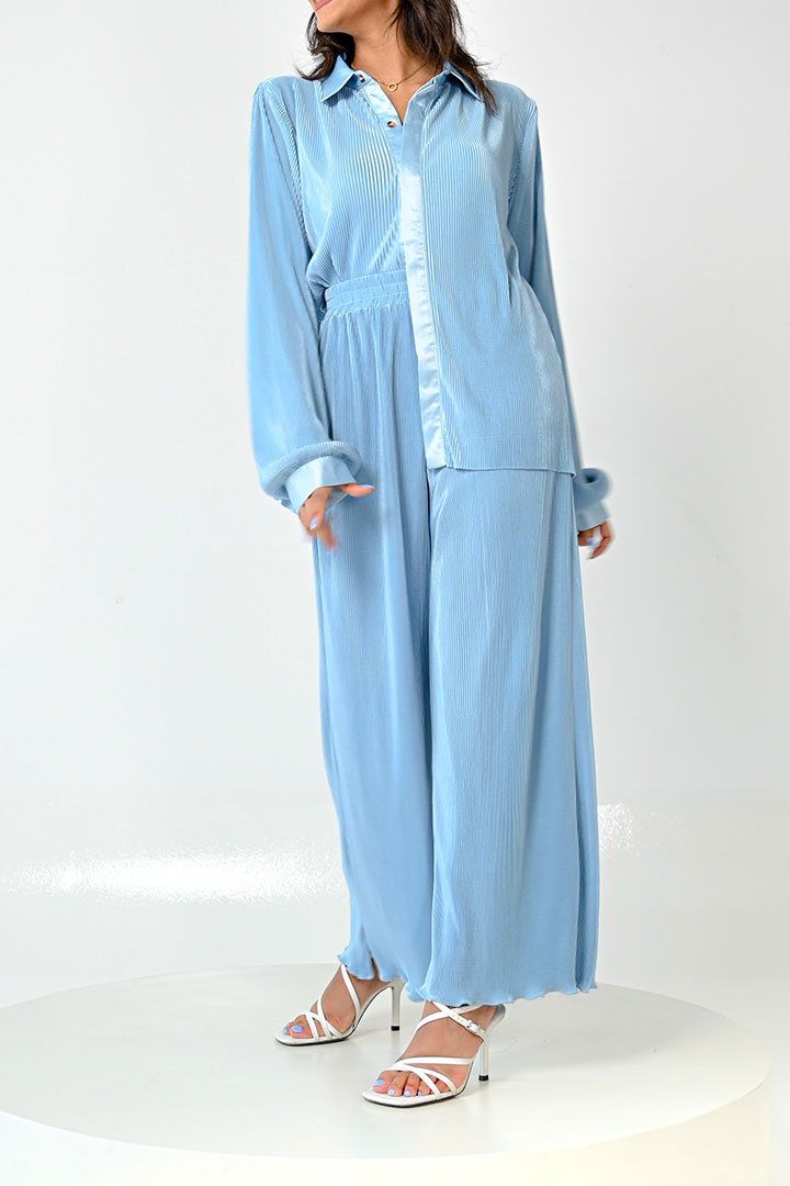 Picture of Summer Pleated Set-2 Blue