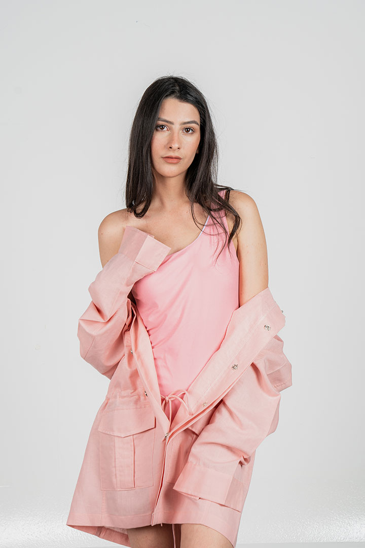 Picture of Stoffaco Linen Jacket-Pink