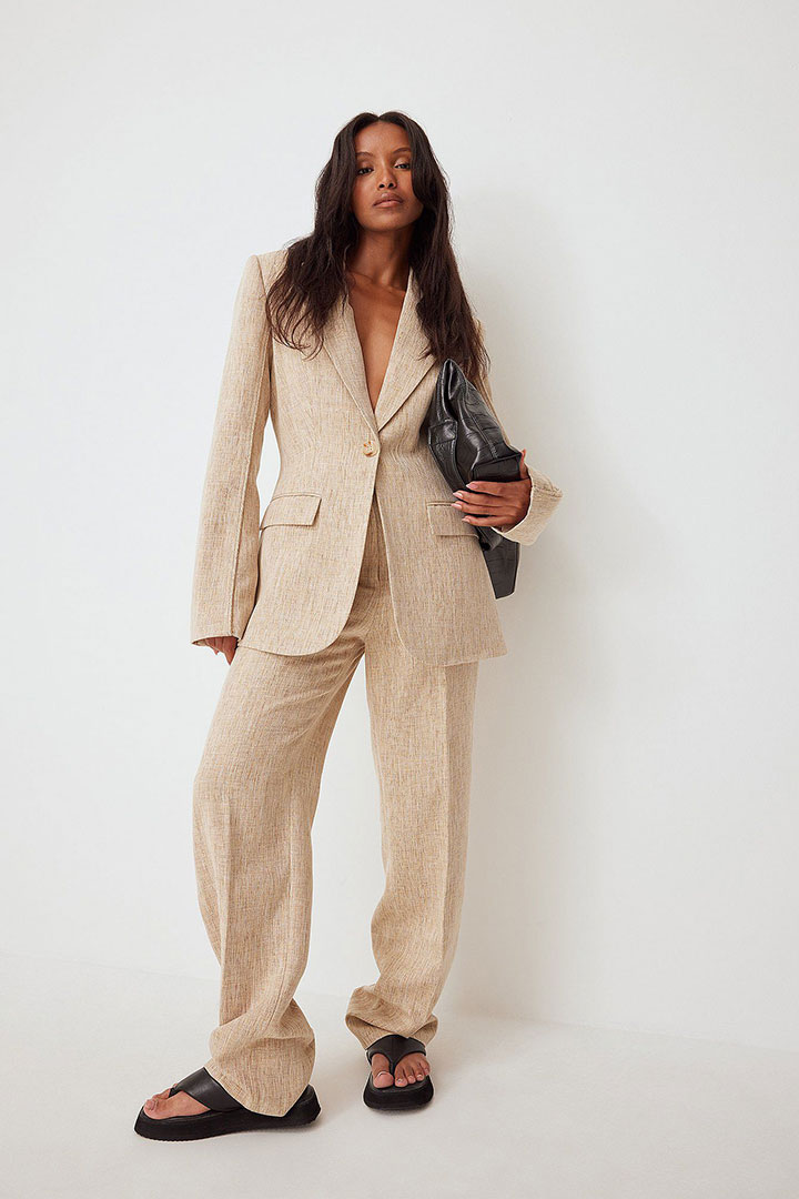 Picture of Fitted Blazer-Beige