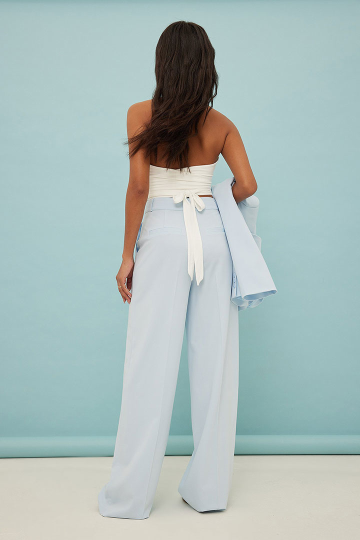 Picture of Oversized Long Suit Pants-Blue