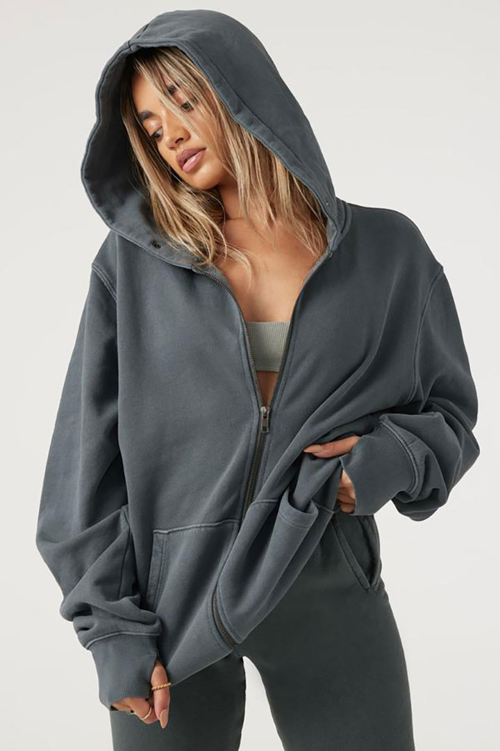 Picture of Empire Zip Hoodie-Ever Green French Terry