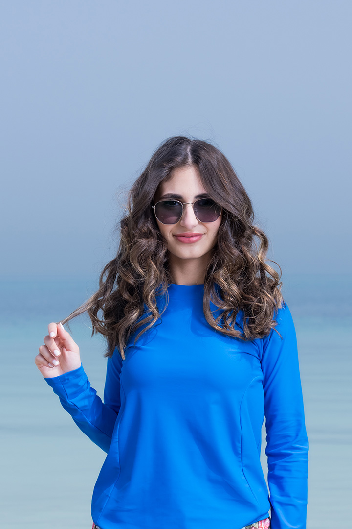 Picture of Rash guard - Long sleeve-Electric Blue