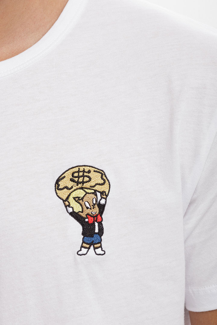 Picture of Richie Rich Cotton T-Shirt-White