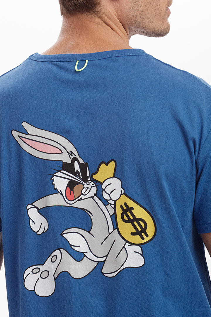 Picture of Big Bunny Cotton T-Shirt-Royal Blue