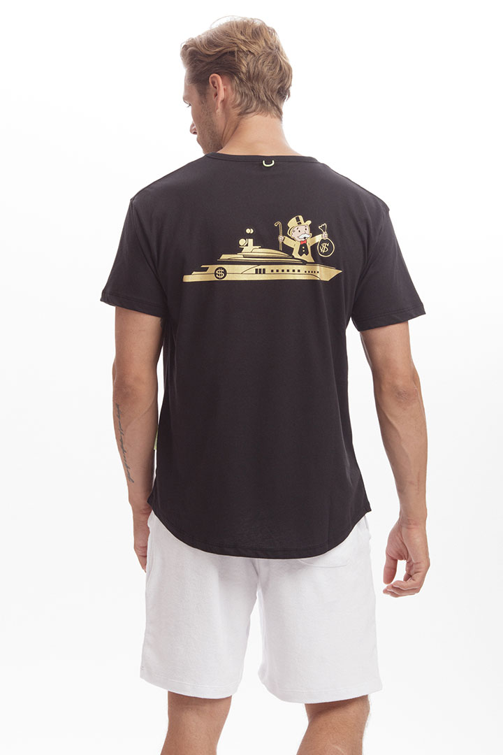 Picture of Big Yacht Cotton T-Shirt -Black