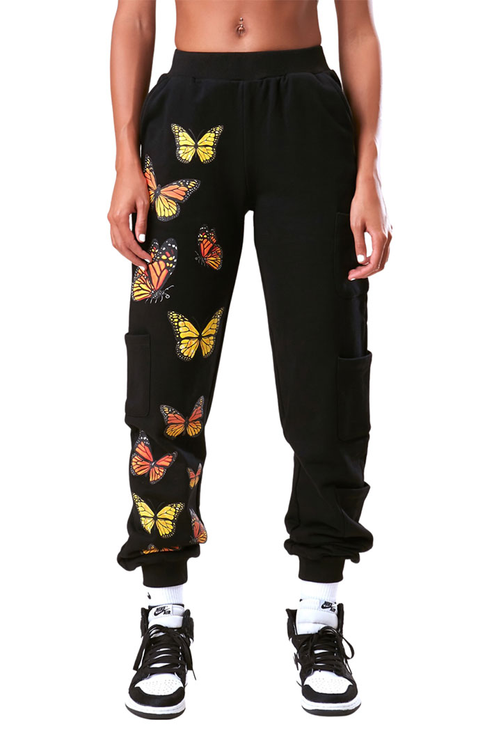 Picture of Monarchy Butterfly sweatpants - Black