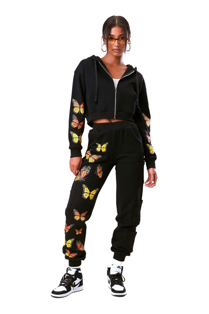 Picture of Monarchy Butterfly sweatpants - Black