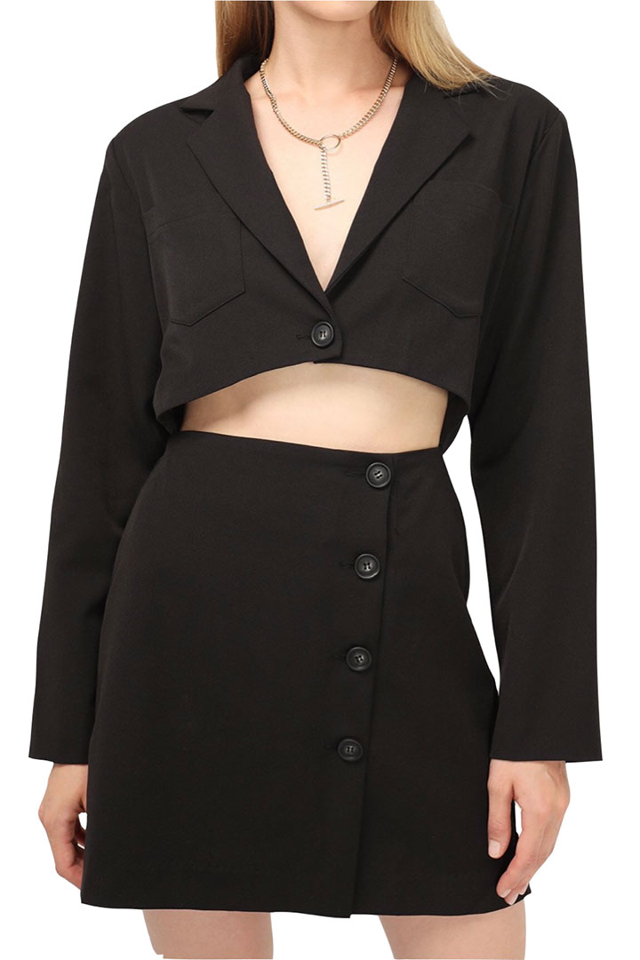 Picture of Cassidy Cutout Jacket Dress - Black