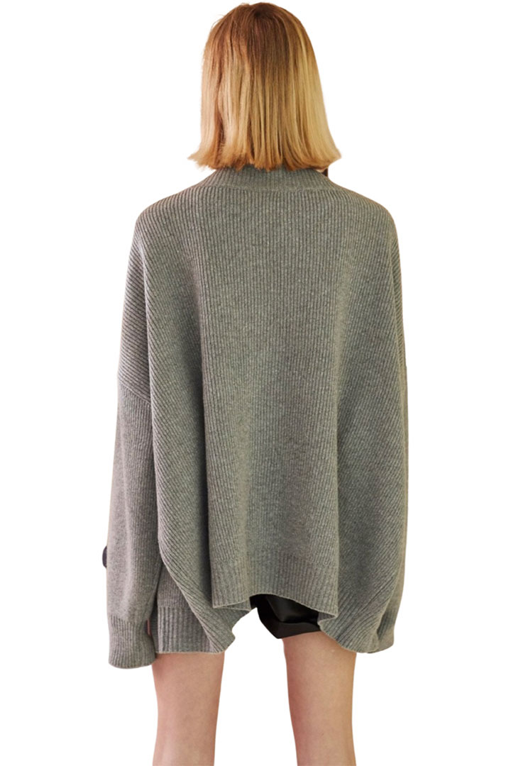 Picture of Charlotte Boxy Sweater Cardigan - Gray