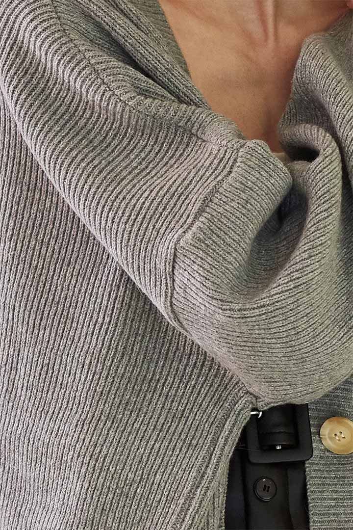 Picture of Charlotte Boxy Sweater Cardigan - Gray