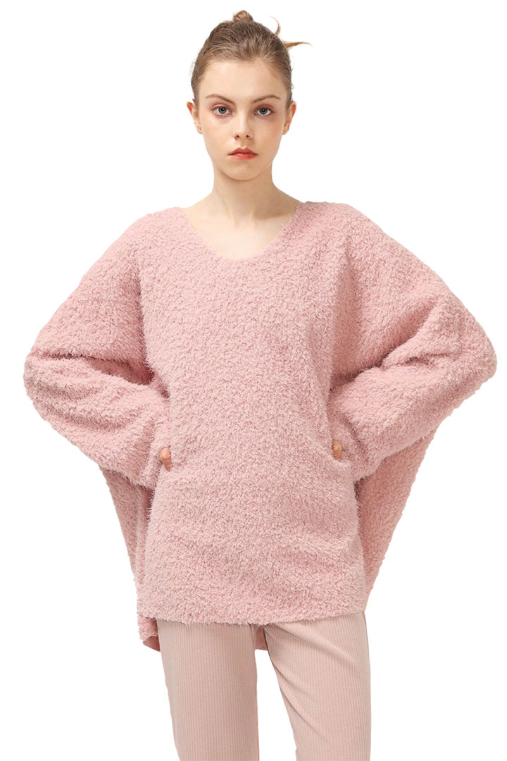 Picture of Lilly Fluffy Over Sized Top-Baby Pink