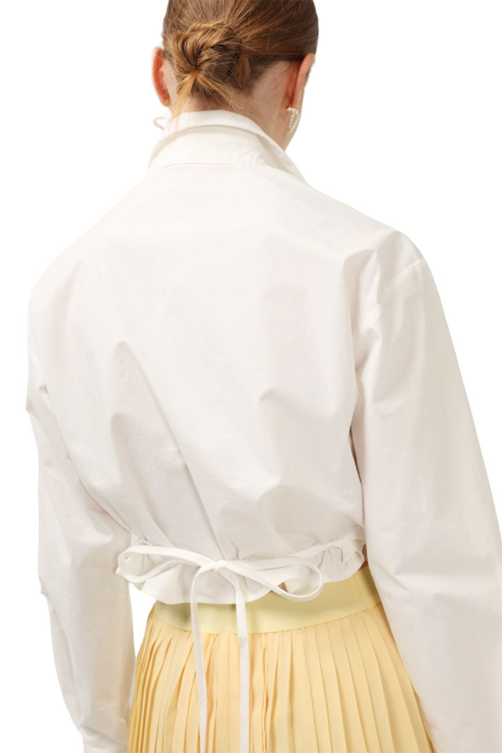 Picture of Dani Wrap Tie Shirt-White