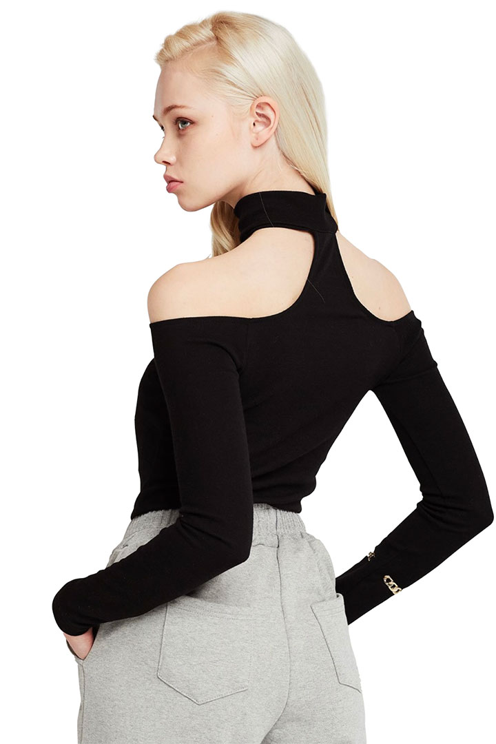Picture of Ruby Choker Top-Black