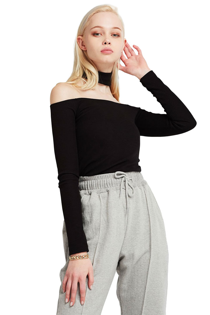 Picture of Ruby Choker Top-Black