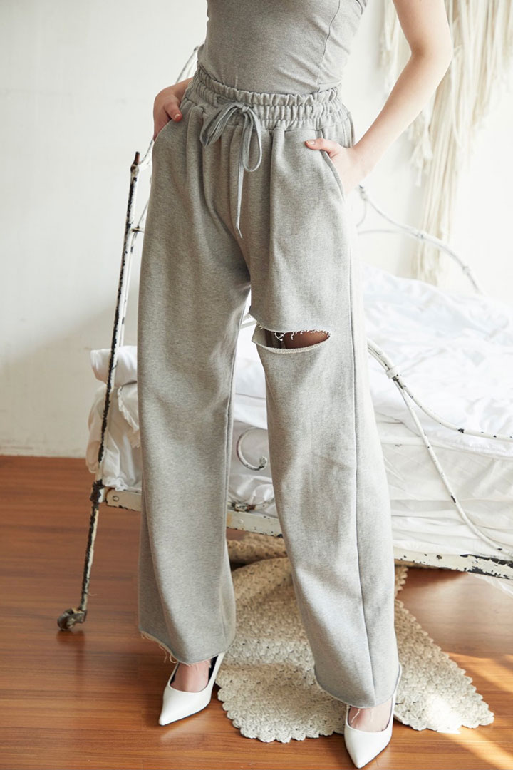 Picture of Nadia Slash Lounge Pants-Gray