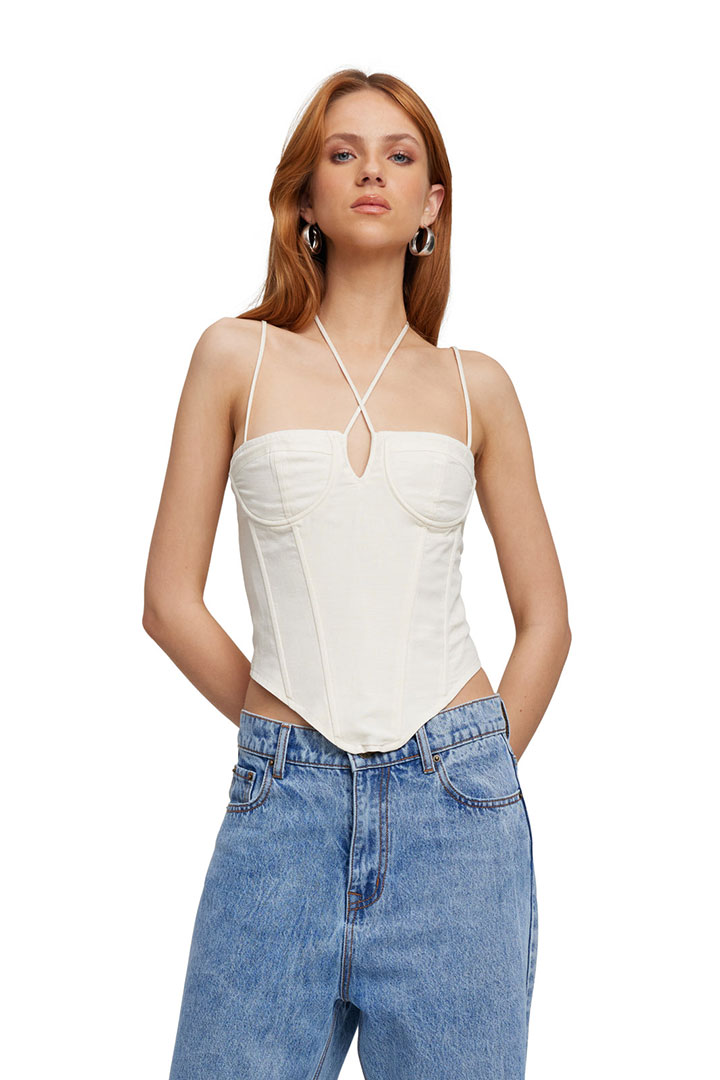 Picture of Del Gato Corset Top-Off White