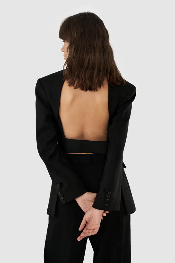 Picture of Open Back Blazer - Black 