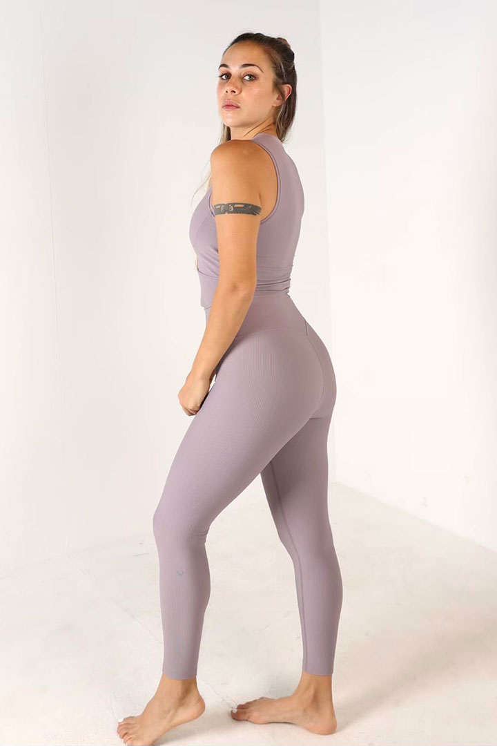 Picture of Seamless Ribbed Set-Lilac