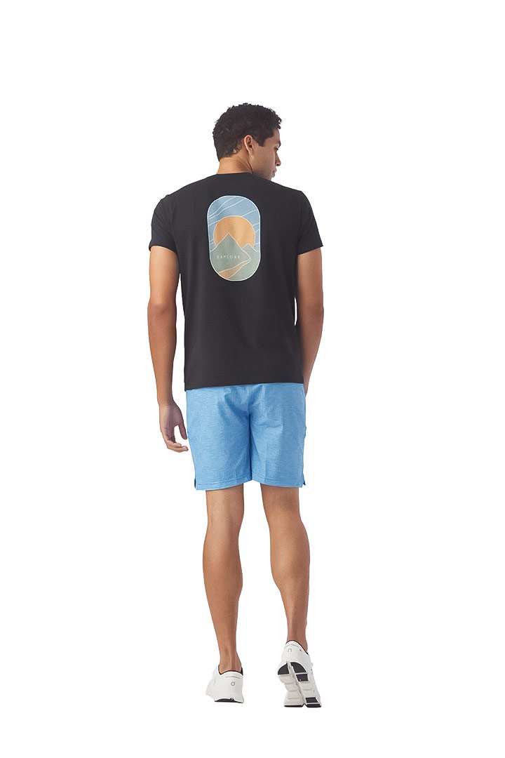 Picture of Acadia Short-Denim Blue Static Print