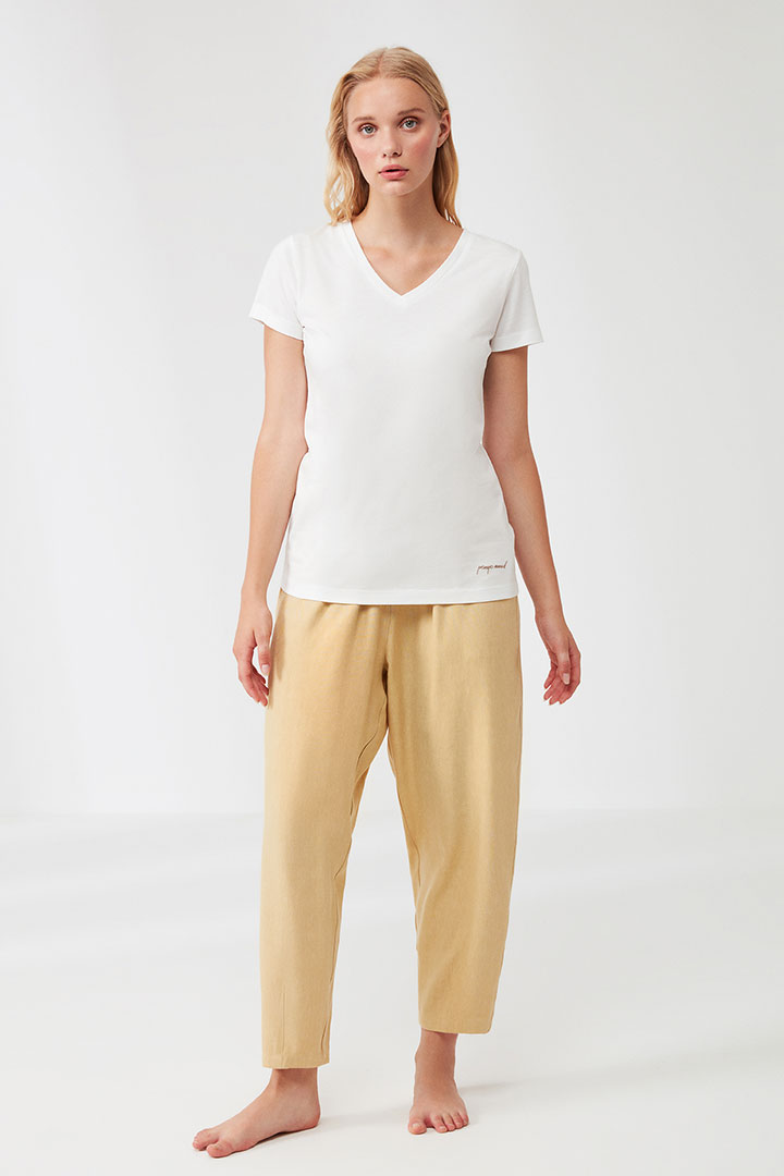 Picture of Comfortlux Soft Trousers-Yellow Sand