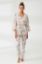 Picture of Triple Patterned Pajama Set-Ecru Patterns