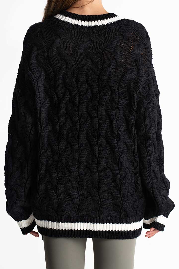 Picture of Caroline Oversized Chunky Sweater-Black