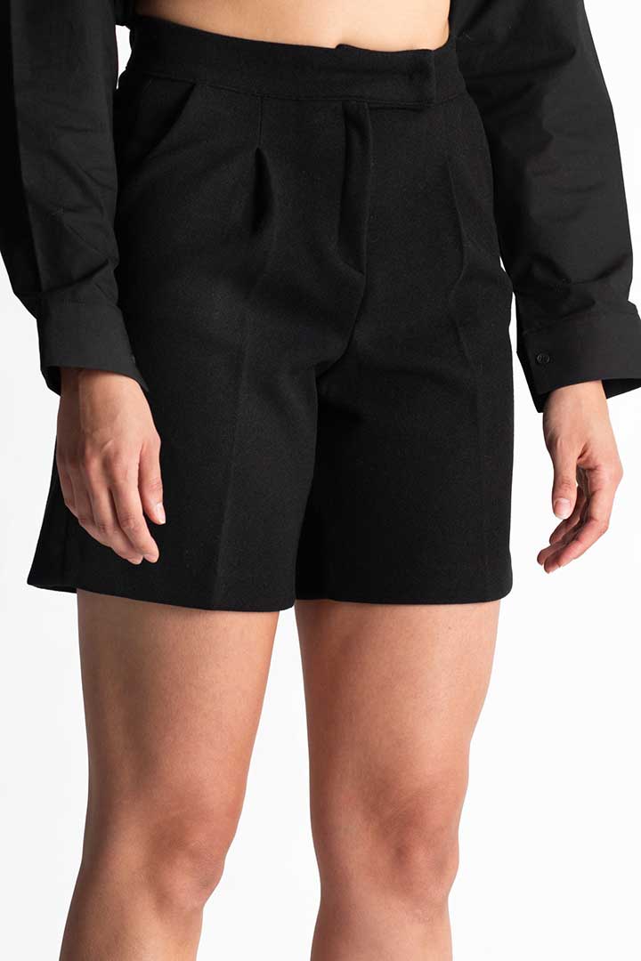 Picture of Chloe Pintuck Shorts-Black