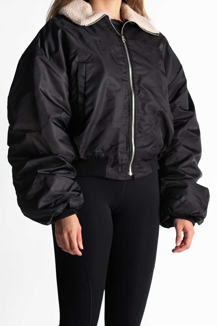 Picture of Talia Borg Bomber Jacket - Black