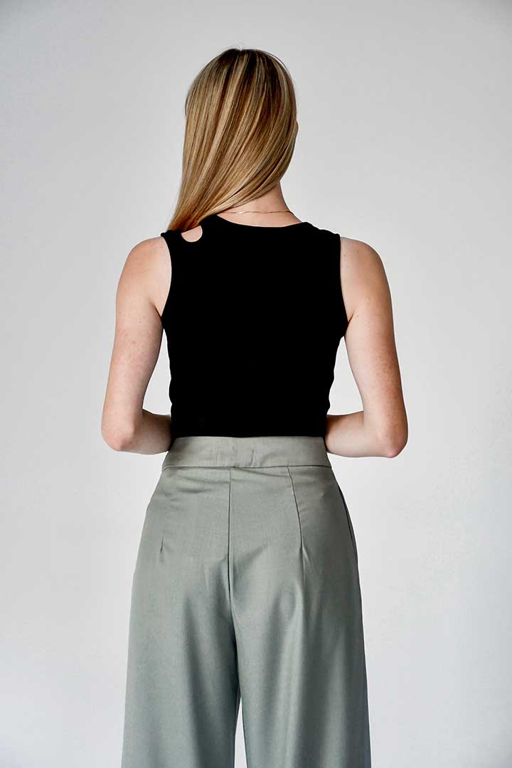 Picture of Cut Out Fitted Tank-Black