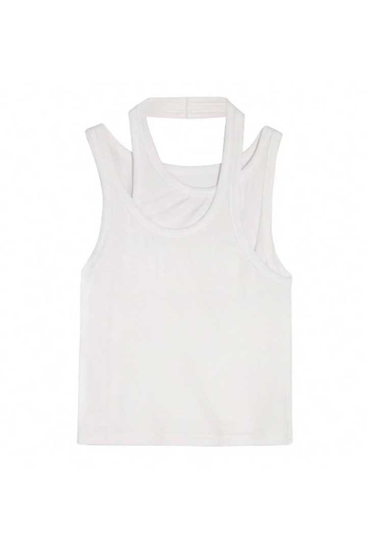 Picture of Asymmetrical Layered Top-White